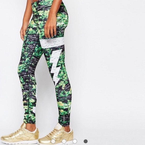 Reebok glitch legging green sequin print - Picture 5 of 7